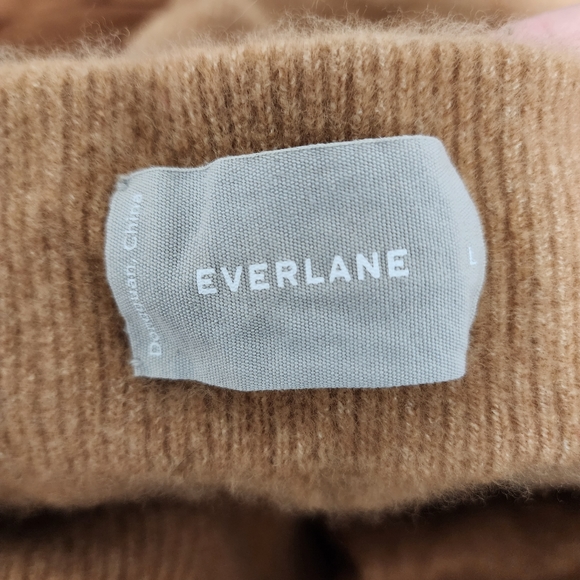 Everlane Cozy Stretch Wide Leg Sweatpants in Camel - Picture 9 of 11